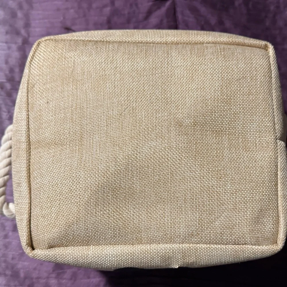 Beige Basket with Black Paw Design